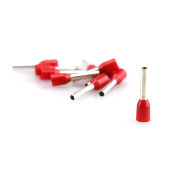 Adereindhuls - 1,00mm² - rood - 500 stuks