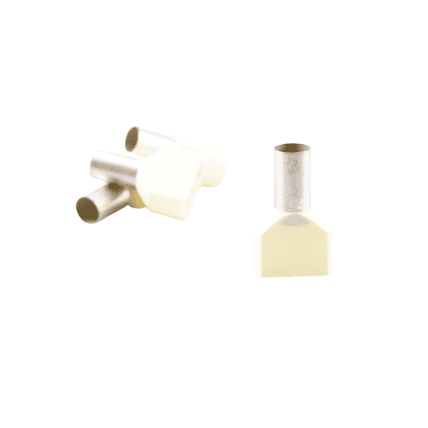 Adereindhuls - twin - 16,00mm² - wit - 50 stuks