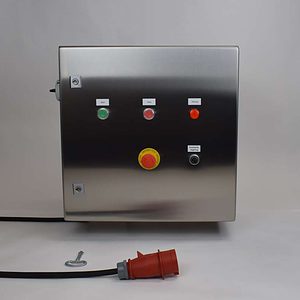 230V - RVS - 0,75 kW - start/stop - storing - potmeter - ventilator - noodstop